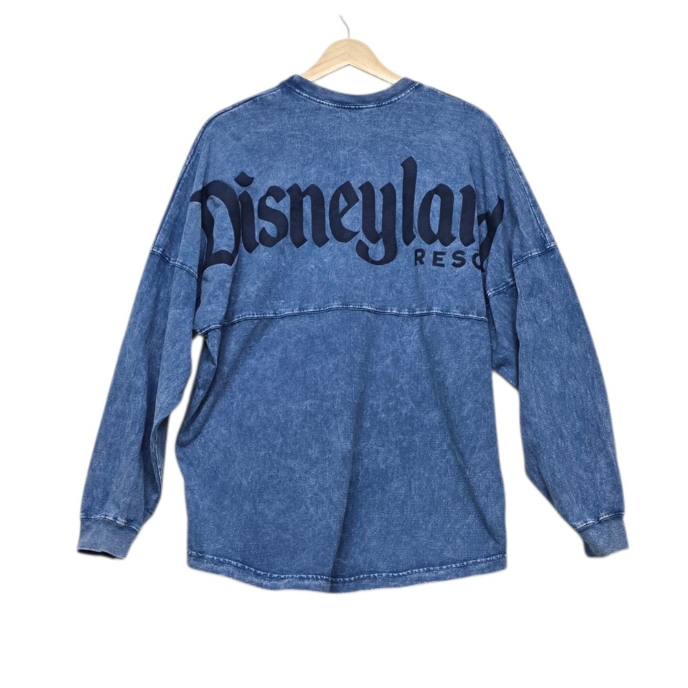 Disney Parks Disneyland Resort Spirit Jersey Blue Acid Wash Oversized Sz Medium - Picture 2 of 6